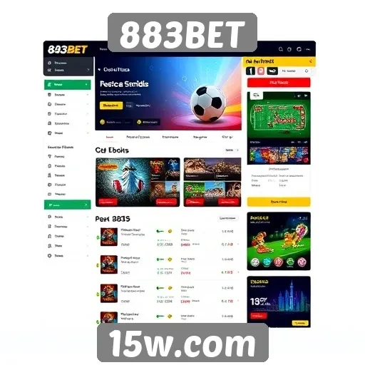 Interface do usuário do 883BET é intuitiva e moderna